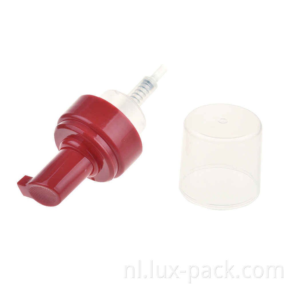 Schuimzeepdispenser fles past in staat Pompkoppen handzeep plastic pomp wit